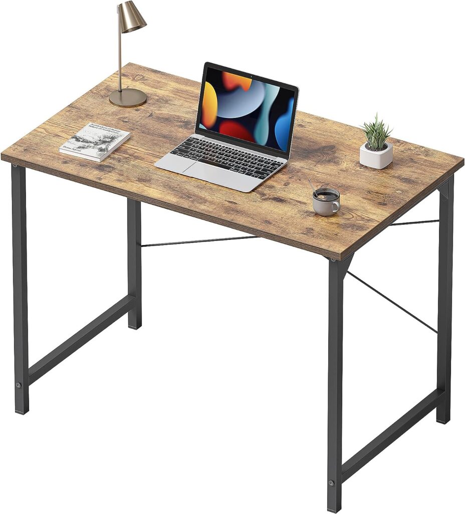 CubiCubi Computer Desk, 32 inch Small Home Office Desk for Small Spaces, Modern Simple Style for Home, Office, Study, Writing, Brown