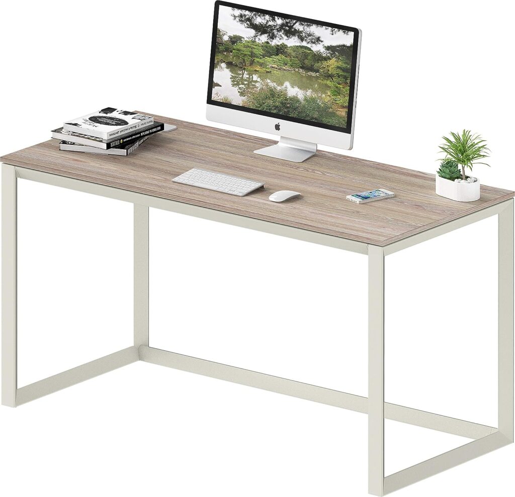 SHW 48 Triangle-Leg Home Office Computer Desk, Oak